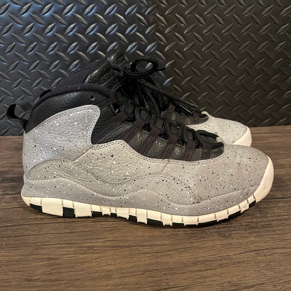Nike Air Jordan 10 Retro Cement Light Grey Black 310805-062 Men’s Shoes Size 9